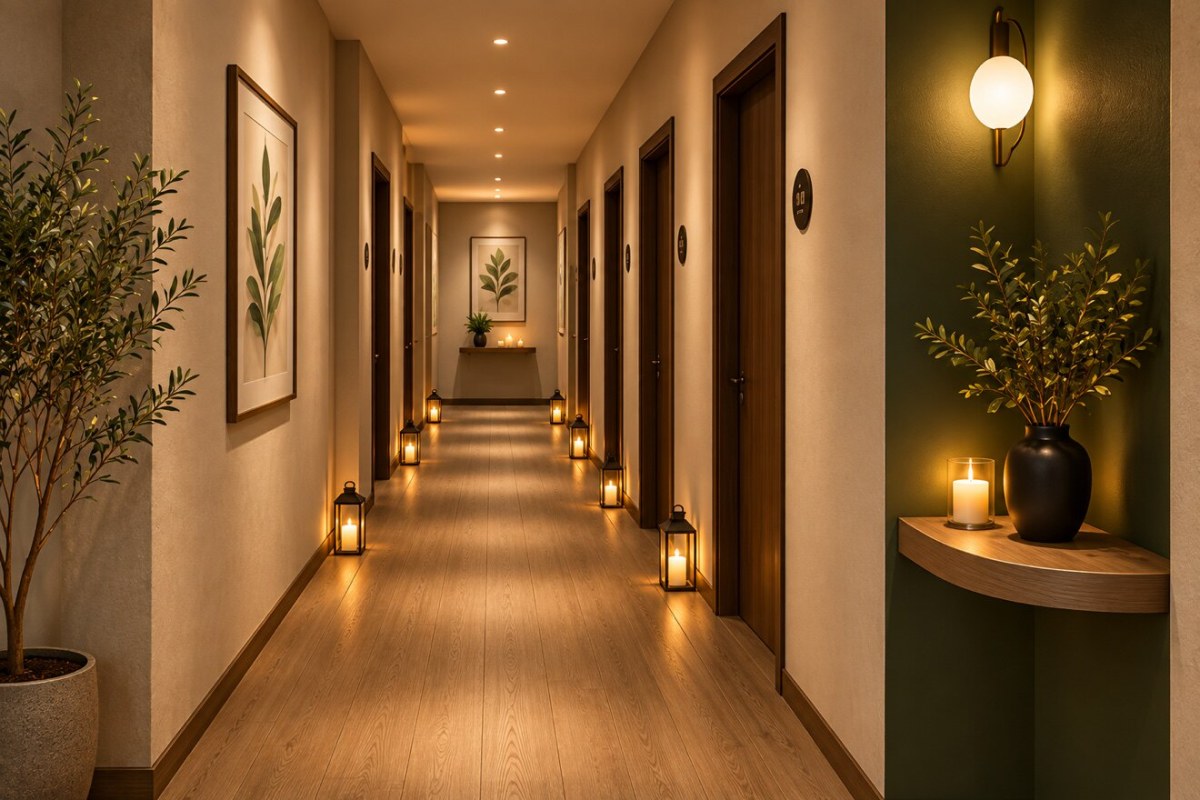 Treatment room corridor